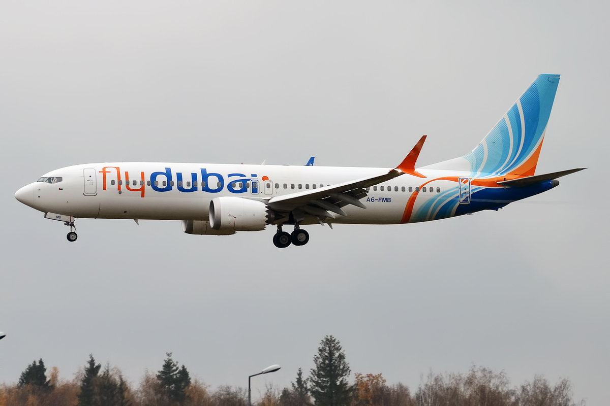 Archivfoto: FlyDubai, A6-FMB, Boeing 737-8 MAX